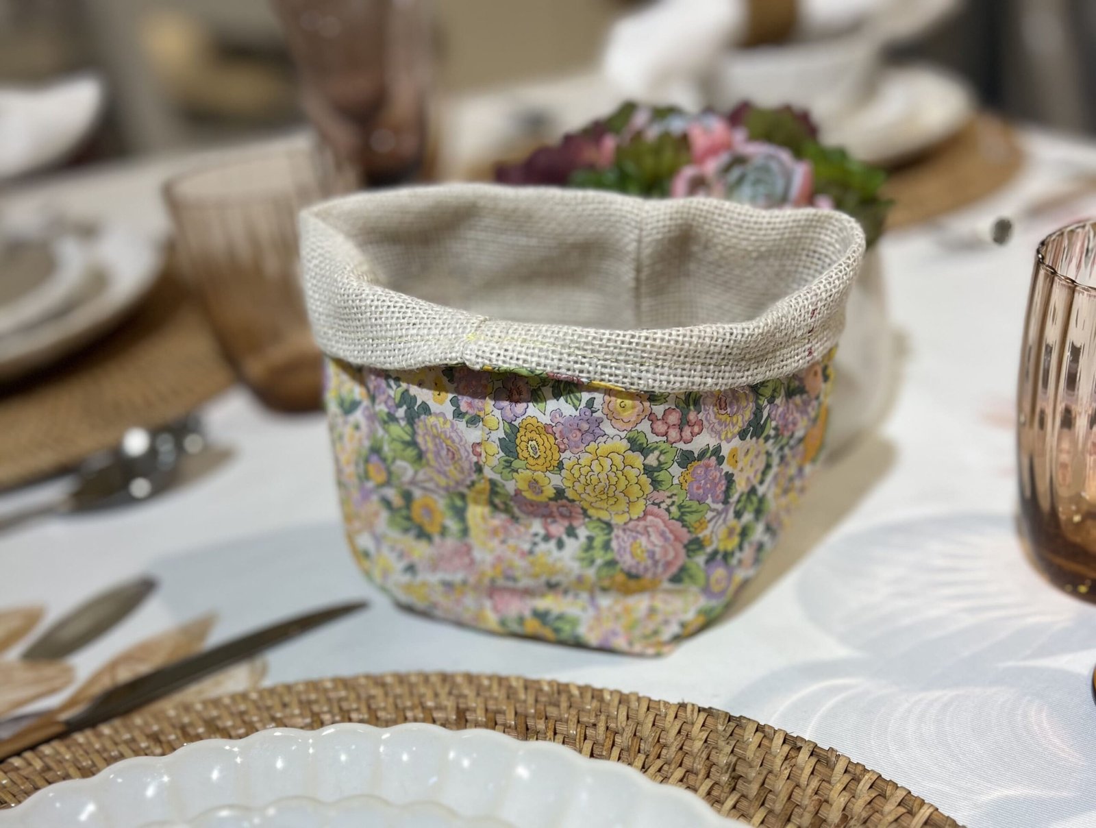 Cesta multiusos flores