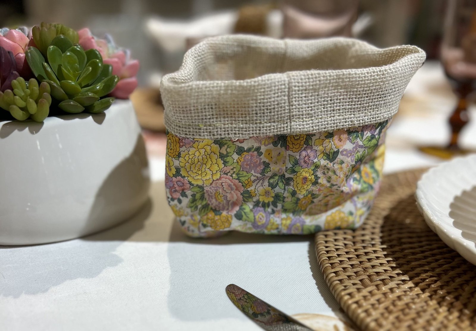 Cesta multiusos flores - Imagen 3