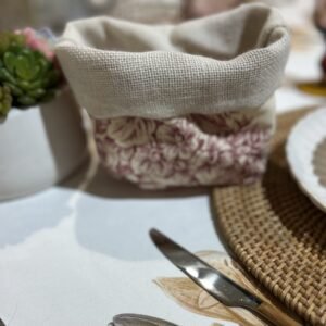 Cesta multiusos toile de jouy roja