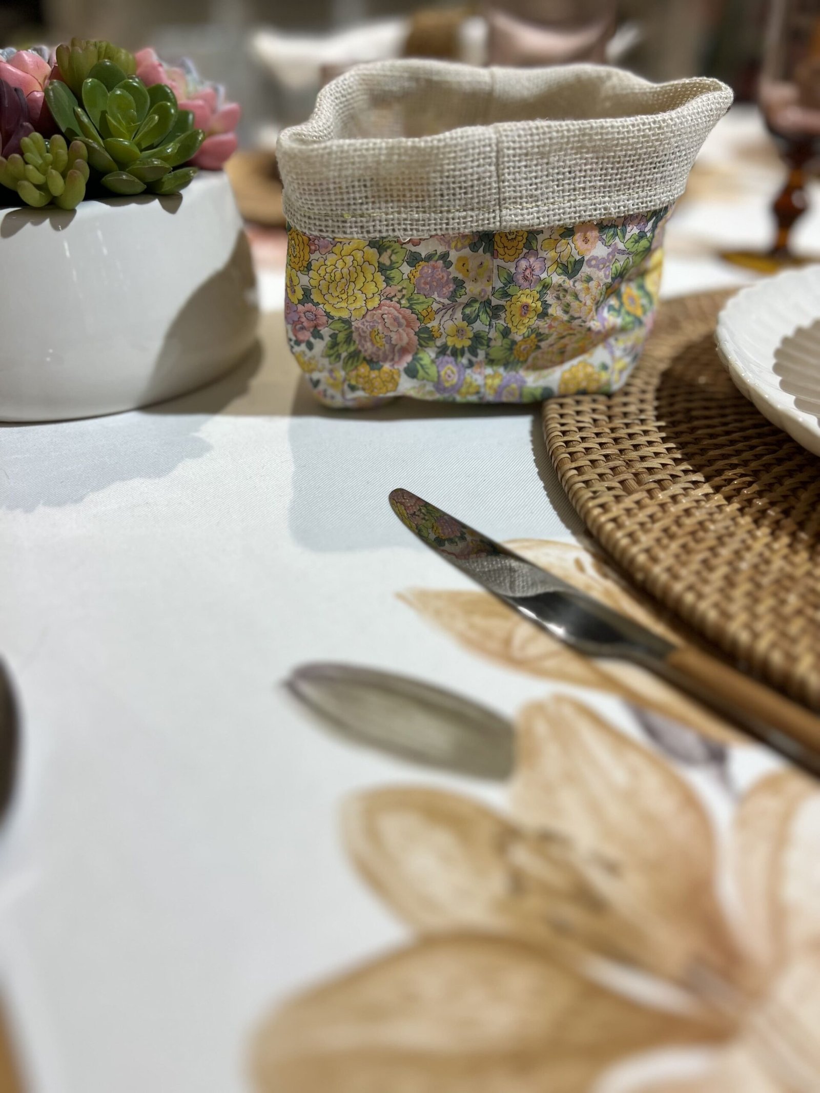 Cesta multiusos flores - Imagen 2