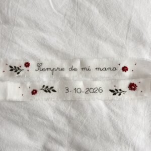 Lazo de novia verde de terciopelo