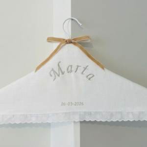 Perchas para novios bordeado gris