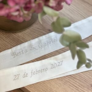 Lazo de novia verde de terciopelo