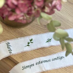 Lazo de novia verde de terciopelo